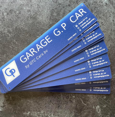 GP Car showroom plates